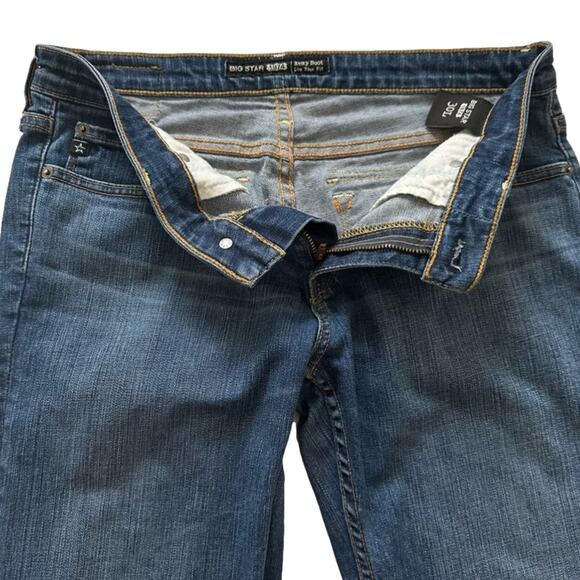 Big Star Jeans Low Rise Remy Flap Pocket Embroidered Bootcut Stretch Size 30L - Picture 8 of 12